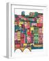 Colorful City II-Regina Moore-Framed Art Print