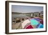 Colorful Clothes Drying in the Sun on the Banks of the River Yamuna-Roberto Moiola-Framed Photographic Print