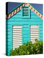 Colorful Cottage at Compass Point Resort, Gambier, Bahamas, Caribbean-Walter Bibikow-Stretched Canvas