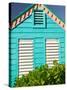 Colorful Cottage at Compass Point Resort, Gambier, Bahamas, Caribbean-Walter Bibikow-Stretched Canvas