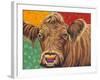 Colorful Country Cows II-Carolee Vitaletti-Framed Art Print