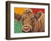 Colorful Country Cows II-Carolee Vitaletti-Framed Art Print