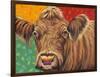 Colorful Country Cows II-Carolee Vitaletti-Framed Art Print