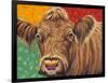 Colorful Country Cows II-Carolee Vitaletti-Framed Art Print