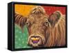 Colorful Country Cows II-Carolee Vitaletti-Framed Stretched Canvas