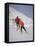 Colorful Couple Cross Country Skiing-null-Framed Stretched Canvas