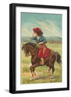 Colorful Cowgirl-null-Framed Art Print