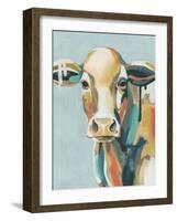 Colorful Cows I-Grace Popp-Framed Art Print