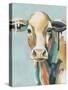 Colorful Cows I-Grace Popp-Stretched Canvas