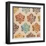 Colorful Damask Square I-Tiffany Hakimipour-Framed Art Print