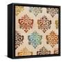 Colorful Damask Square I-Tiffany Hakimipour-Framed Stretched Canvas