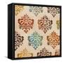 Colorful Damask Square I-Tiffany Hakimipour-Framed Stretched Canvas