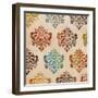 Colorful Damask Square I-Tiffany Hakimipour-Framed Art Print