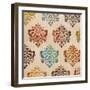 Colorful Damask Square I-Tiffany Hakimipour-Framed Premium Giclee Print