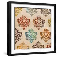 Colorful Damask Square I-Tiffany Hakimipour-Framed Premium Giclee Print