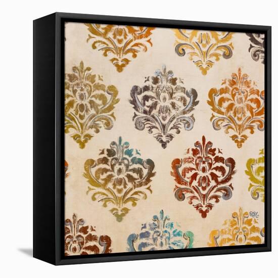 Colorful Damask Square II-Tiffany Hakimipour-Framed Stretched Canvas