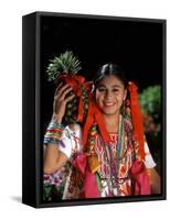 Colorful Dancer, Tourism in Oaxaca, Mexico-Bill Bachmann-Framed Stretched Canvas