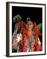 Colorful Dancer, Tourism in Oaxaca, Mexico-Bill Bachmann-Framed Premium Photographic Print