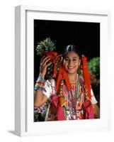 Colorful Dancer, Tourism in Oaxaca, Mexico-Bill Bachmann-Framed Photographic Print