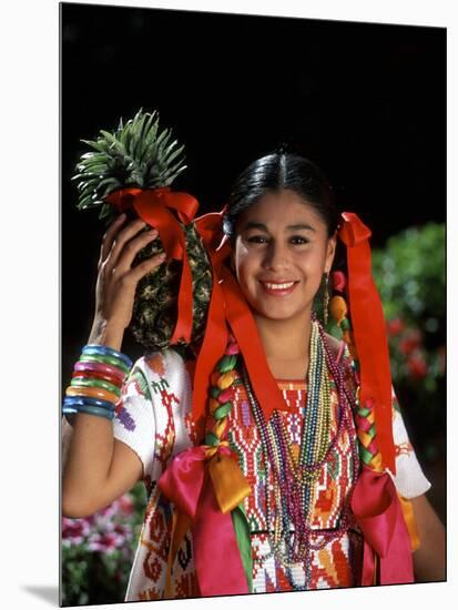 Colorful Dancer, Tourism in Oaxaca, Mexico-Bill Bachmann-Mounted Photographic Print
