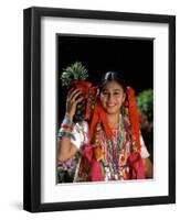 Colorful Dancer, Tourism in Oaxaca, Mexico-Bill Bachmann-Framed Premium Photographic Print