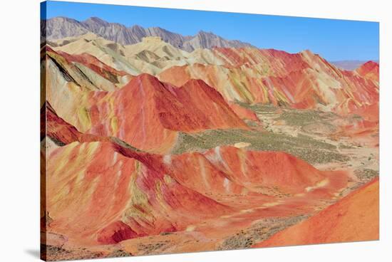 Colorful Danxia landform in Zhangye, UNESCO World Heritage Site, Gansu Province, China, Asia-null-Stretched Canvas