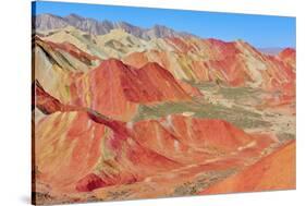 Colorful Danxia landform in Zhangye, UNESCO World Heritage Site, Gansu Province, China, Asia-null-Stretched Canvas