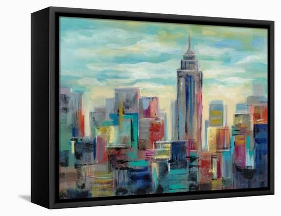 Colorful Day in Manhattan-Silvia Vassileva-Framed Stretched Canvas