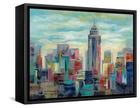 Colorful Day in Manhattan-Silvia Vassileva-Framed Stretched Canvas