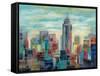 Colorful Day in Manhattan-Silvia Vassileva-Framed Stretched Canvas