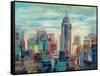 Colorful Day in Manhattan-Silvia Vassileva-Framed Stretched Canvas