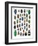 Colorful Design and Pattern of Beetles-Darrell Gulin-Framed Photographic Print