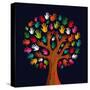 Colorful Diversity Tree Hands Illustration-Cienpies Design-Stretched Canvas