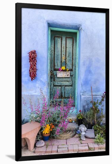 Colorful Doorway in the Barrio Viejo District of Tucson, Arizona, Usa-Chuck Haney-Framed Premium Photographic Print