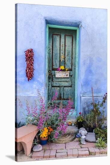 Colorful Doorway in the Barrio Viejo District of Tucson, Arizona, Usa-Chuck Haney-Stretched Canvas