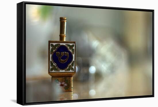 Colorful Dreidel-null-Framed Stretched Canvas