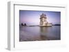 Colorful Dusk on the Tower of Belem, UNESCO World Heritage Site, Reflected in Tagus River-Roberto Moiola-Framed Photographic Print