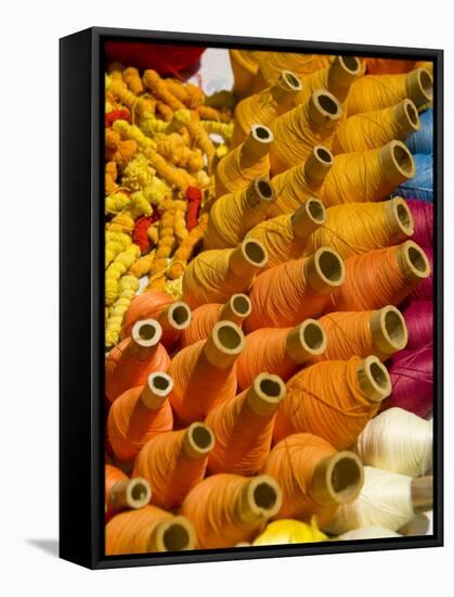 Colorful Ecuadorian thread, Otavalo Market, Ecuador-Cindy Miller Hopkins-Framed Stretched Canvas