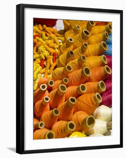 Colorful Ecuadorian thread, Otavalo Market, Ecuador-Cindy Miller Hopkins-Framed Photographic Print