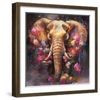 Colorful Elephant No. 1-Marta Wiley-Framed Art Print