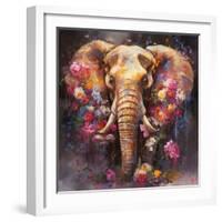 Colorful Elephant No. 1-Marta Wiley-Framed Art Print