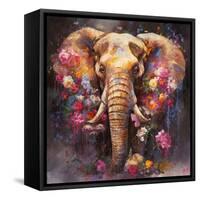 Colorful Elephant No. 1-Marta Wiley-Framed Stretched Canvas