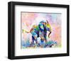 Colorful Elephant-Sarah Stribbling-Framed Art Print