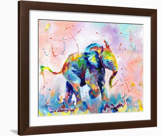 Colorful Elephant-Sarah Stribbling-Framed Art Print