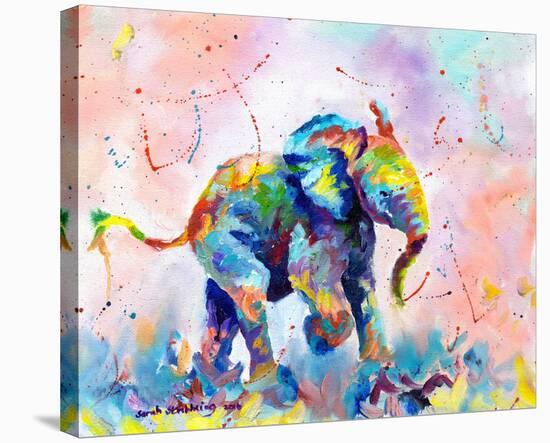 Colorful Elephant-Sarah Stribbling-Stretched Canvas