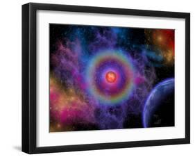 Colorful Emissions are Released from a Distant Star-Stocktrek Images-Framed Photographic Print