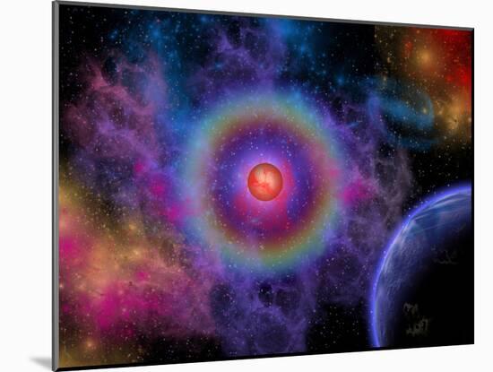 Colorful Emissions are Released from a Distant Star-Stocktrek Images-Mounted Photographic Print