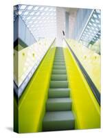 Colorful Escalator in the Central Library, Seattle, Washington, USA-Charles Crust-Stretched Canvas