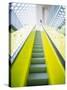 Colorful Escalator in the Central Library, Seattle, Washington, USA-Charles Crust-Stretched Canvas