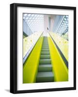 Colorful Escalator in the Central Library, Seattle, Washington, USA-Charles Crust-Framed Photographic Print
